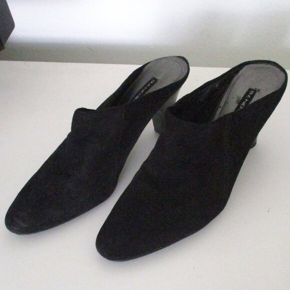 Bandolino "Fulltime" Womens Black Suede Slide w/3" Heel - Size 6.5M - Picture 6 of 9